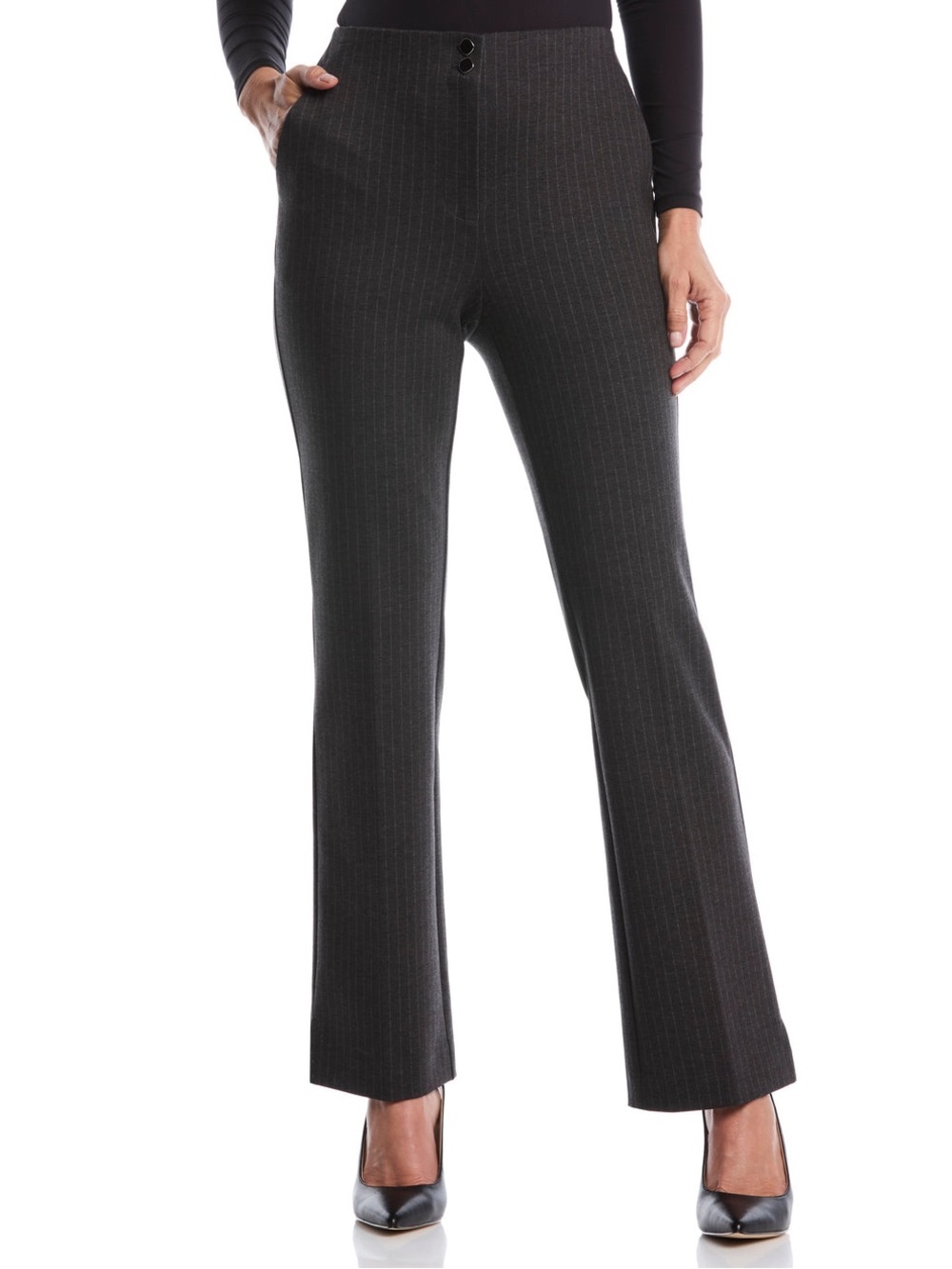 Theory Navy/Allow pinstripe flared dress pants - Women’s